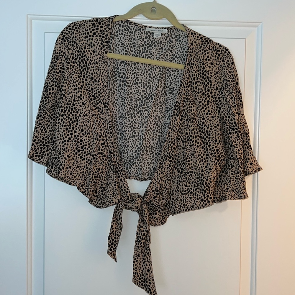 American Eagle Tie-Front Blouse